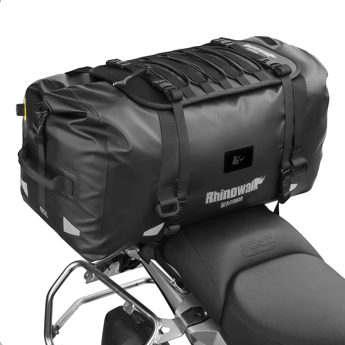 Bolsa trasera impermeable para motocicleta, 20 L, 40 L, 65 L, para asiento trasero enrollable (65 L)