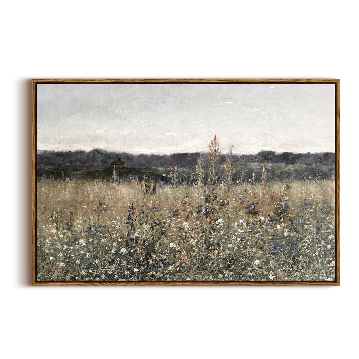 InSimSea Framed Canvas Wall Art, Meadow with Flowers Painting, Landscape for Living Room, Bedroom, Home, Bathroom Decor, 8x10 — view 205