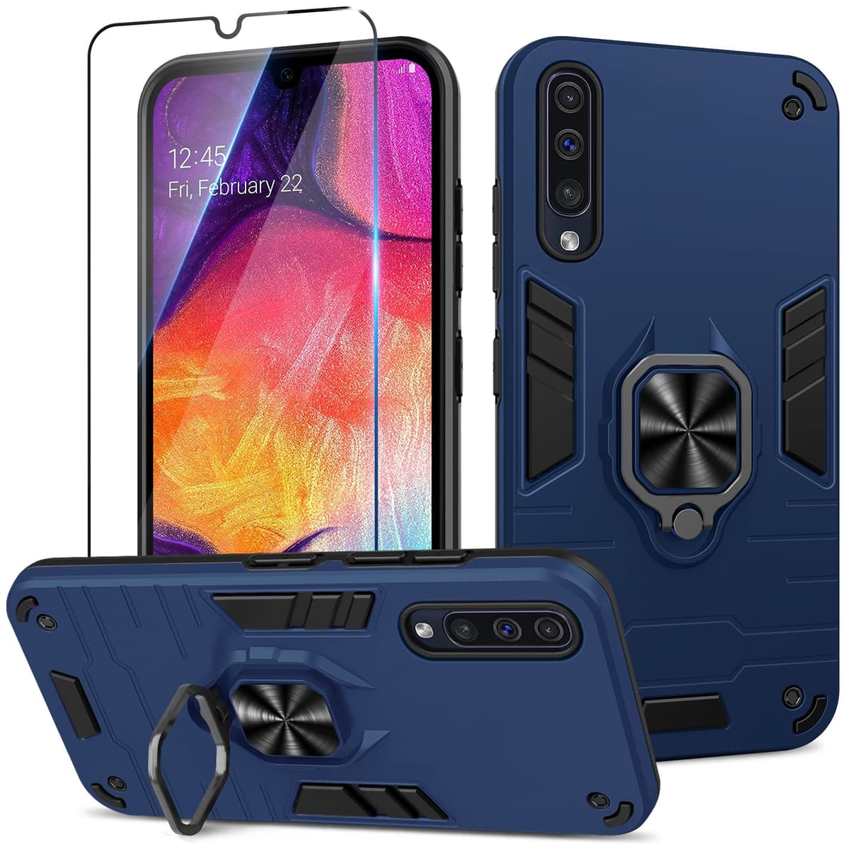 Funda para CMF Phone 2 Pro, Carcasa Antigolpes con Soporte anular metálico, Case Protectora de Grado Militar, Negro — view 1292