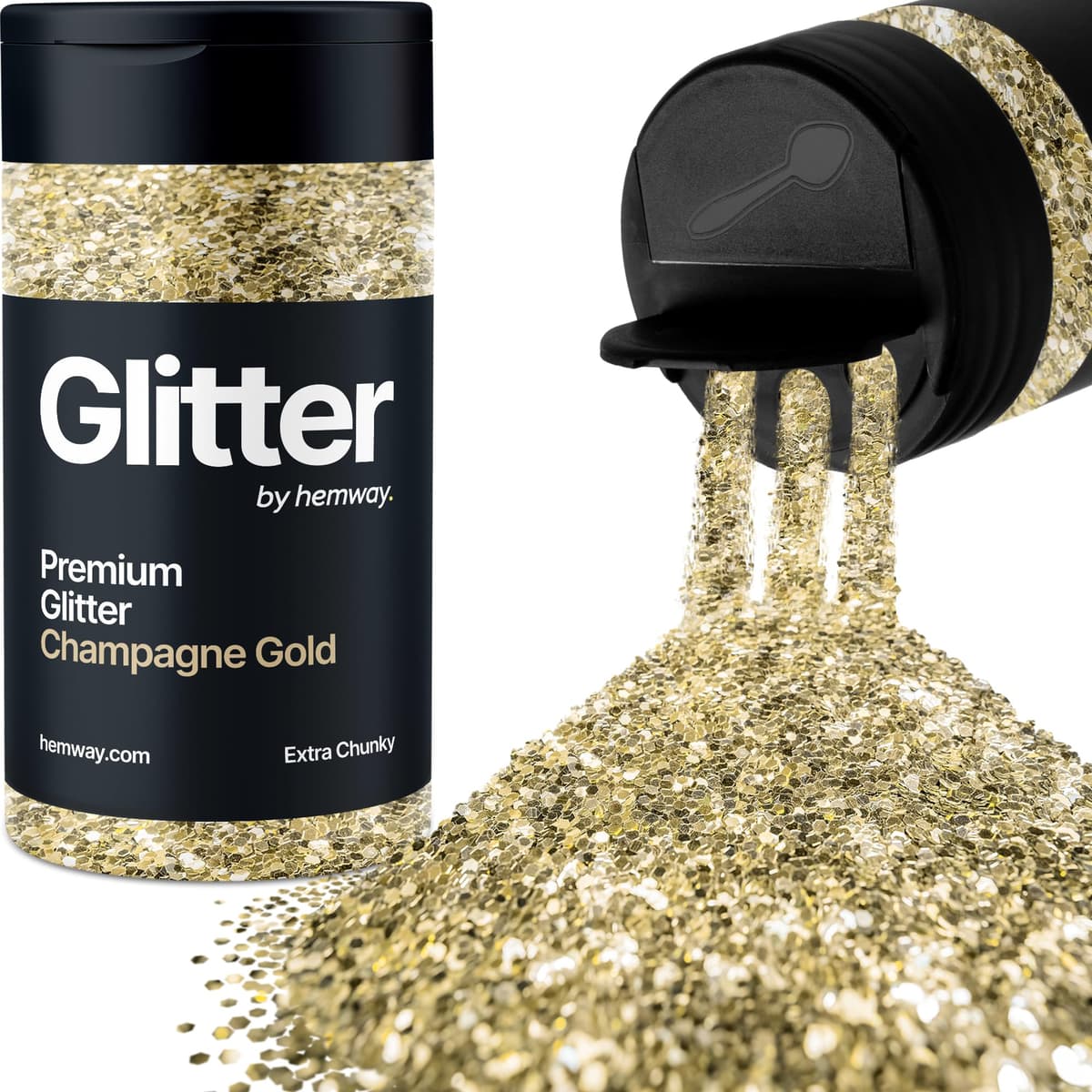 Light Rose Gold Glitter Shaker, 130g Ultrafine Glitter, Crafts 1/128" Metallic Flake Light Rose Gold Sequins, Resin & Epoxy Crafts, Decorating, Halloween, Christmas Nail, Face, Hemway — view 311
