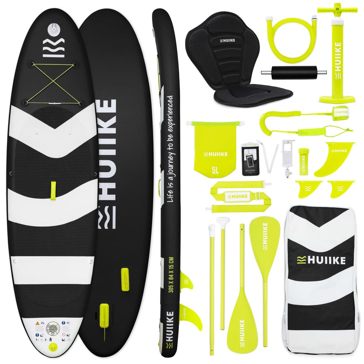 HUIIKE Tabla Paddle Surf Hinchable con Accesorios Incluidos, Remo, Quillas, Inflador. Stand Up Paddle Board Gran Estabilidad y Resistencia. 305 x 84 x 15 cm, Soporta hasta 130 kg — view 13