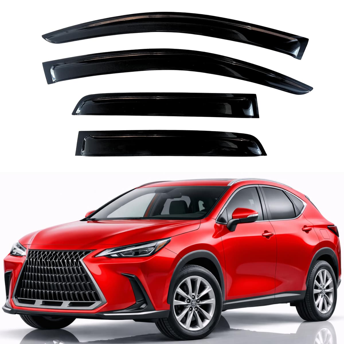 KPY Rain Guards Fit for 2006-2013 Lexus IS250 IS350, Out-Channel Window Visors Vent Wind Deflectors 4PC, Car Accessories for 06-13 Lexus is Series — view 186