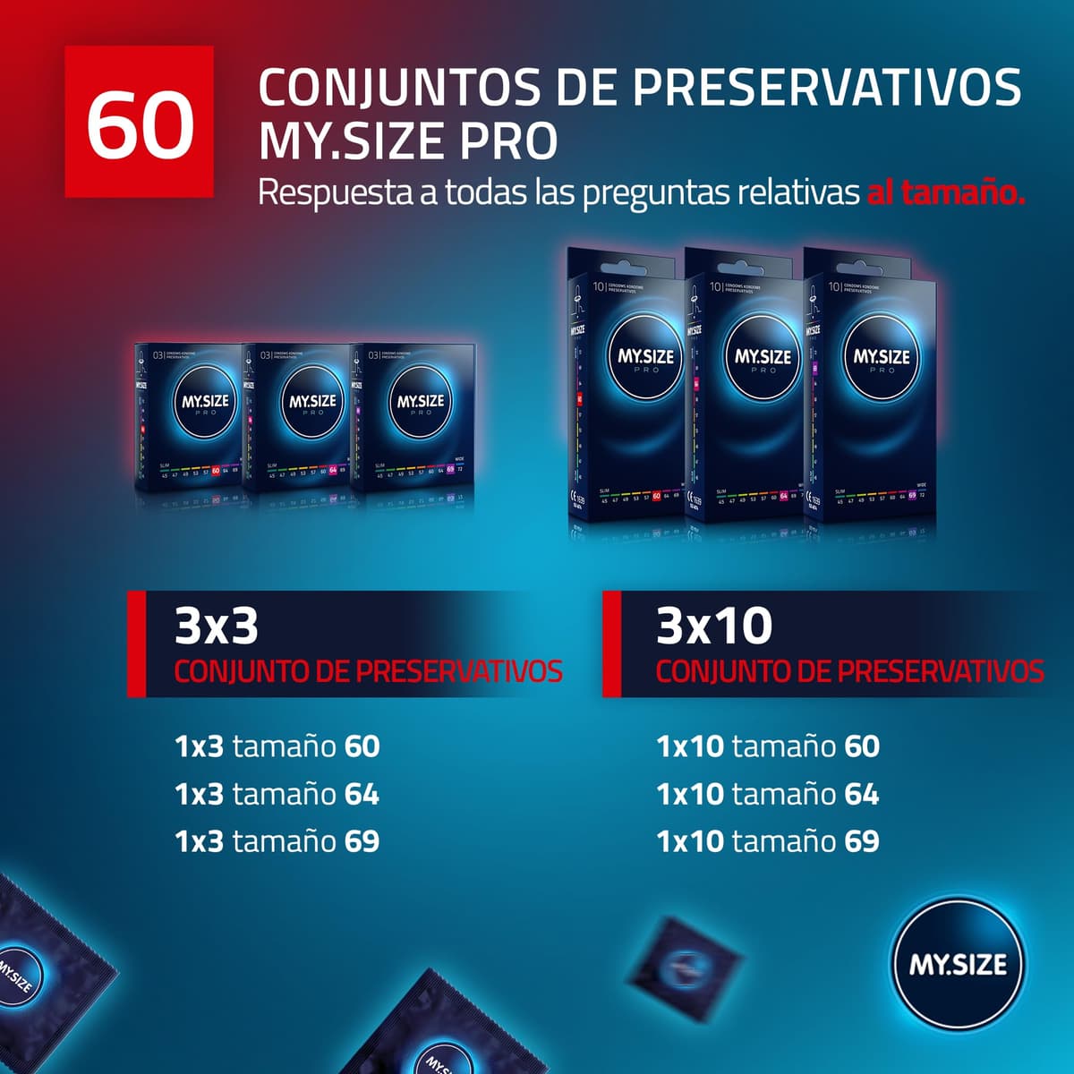 MY.SIZE PRO Condones ÉLITE, talla 5, 60 mm, XL, 10 piezas - Látex Vytex extra puro, fácil de abrir — view 6
