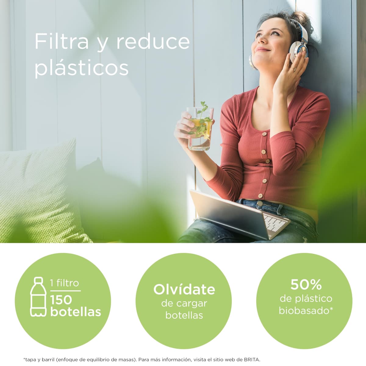 BRITA Jarra con filtro de agua Aluna blanca (2,4 l) incl. 1x cartucho MAXTRA PRO All-in-1:jarra adaptable al frigorífico con LTI digital que reduce cloro, cal e impurezas. — view 5