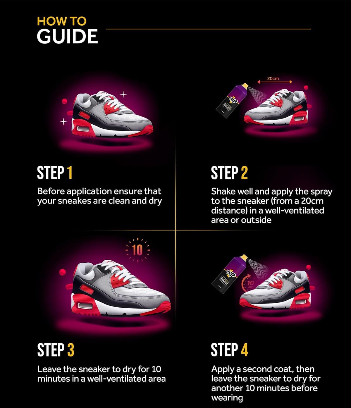 Crep Protect Shoe Protector Spray - 200ml Rain & Stain Waterproof Nano Protection for Sneaker, Leather, Nubuck, Suede & Canvas — view 5