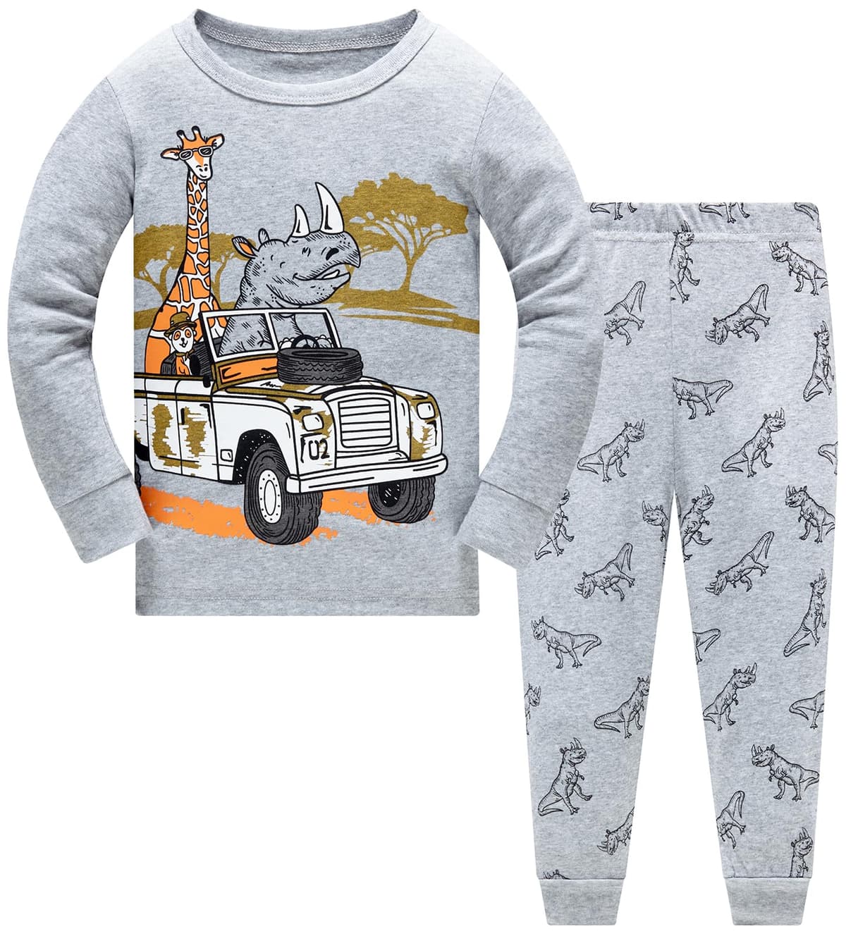 TEDD Boys Pyjamas Dinosaur Nightwear Cotton Toddler Clothes Kids Sleepwear Long Sleeve Christmas Pjs Sets 2 Piece Outfit Xmas Gift 1-12 Years — view 20