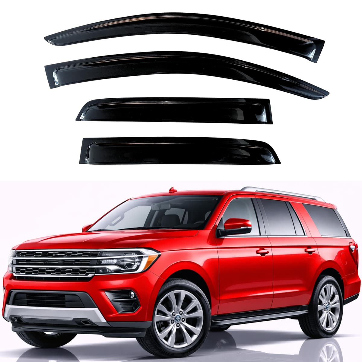 KPY Rain Guards Fit for 2006-2013 Lexus IS250 IS350, Out-Channel Window Visors Vent Wind Deflectors 4PC, Car Accessories for 06-13 Lexus is Series — view 324