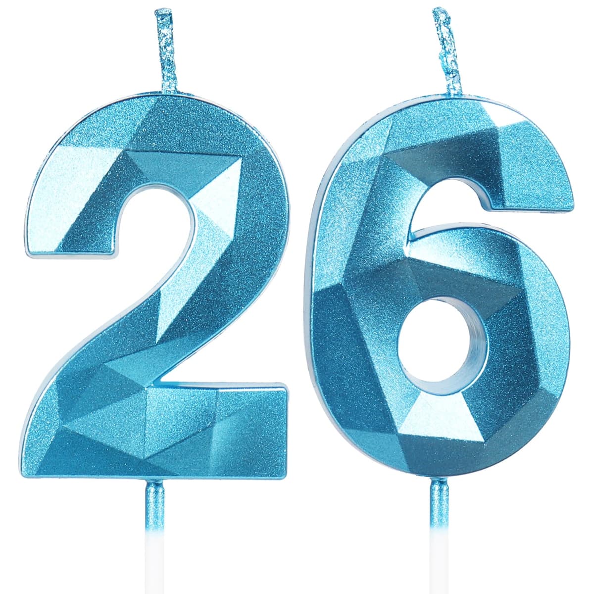 Yiran 50th Birthday Candles, Gold Number 50 Happy Birthday Candles, Cake Topper Decorations for Birthday Party, Wedding Anniversary Celebration Supply — view 238