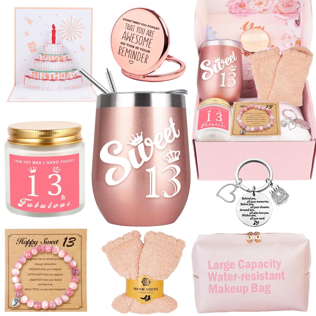 Awfrky Birthday Gifts for Women, Birthday Gift Box Set for Woman Best Friends Female Sister Mom Daughter Wife Her Girlfriend Coworker Bestie, Unique Gifts for Women — view 8