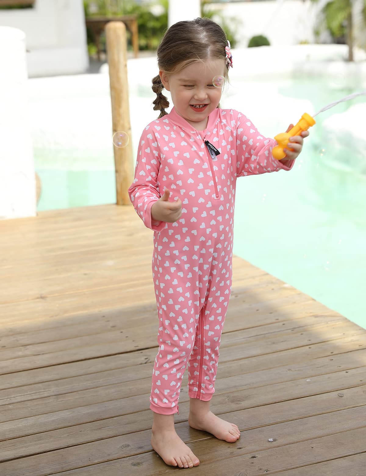 weVSwe Baby Toddler Boy Swimsuit Long Sleeve Baby Swimwear UPF 50+ Sun Protection Rash Guard Swimming Costume with Crotch Zipper 0-3 Years — view 2