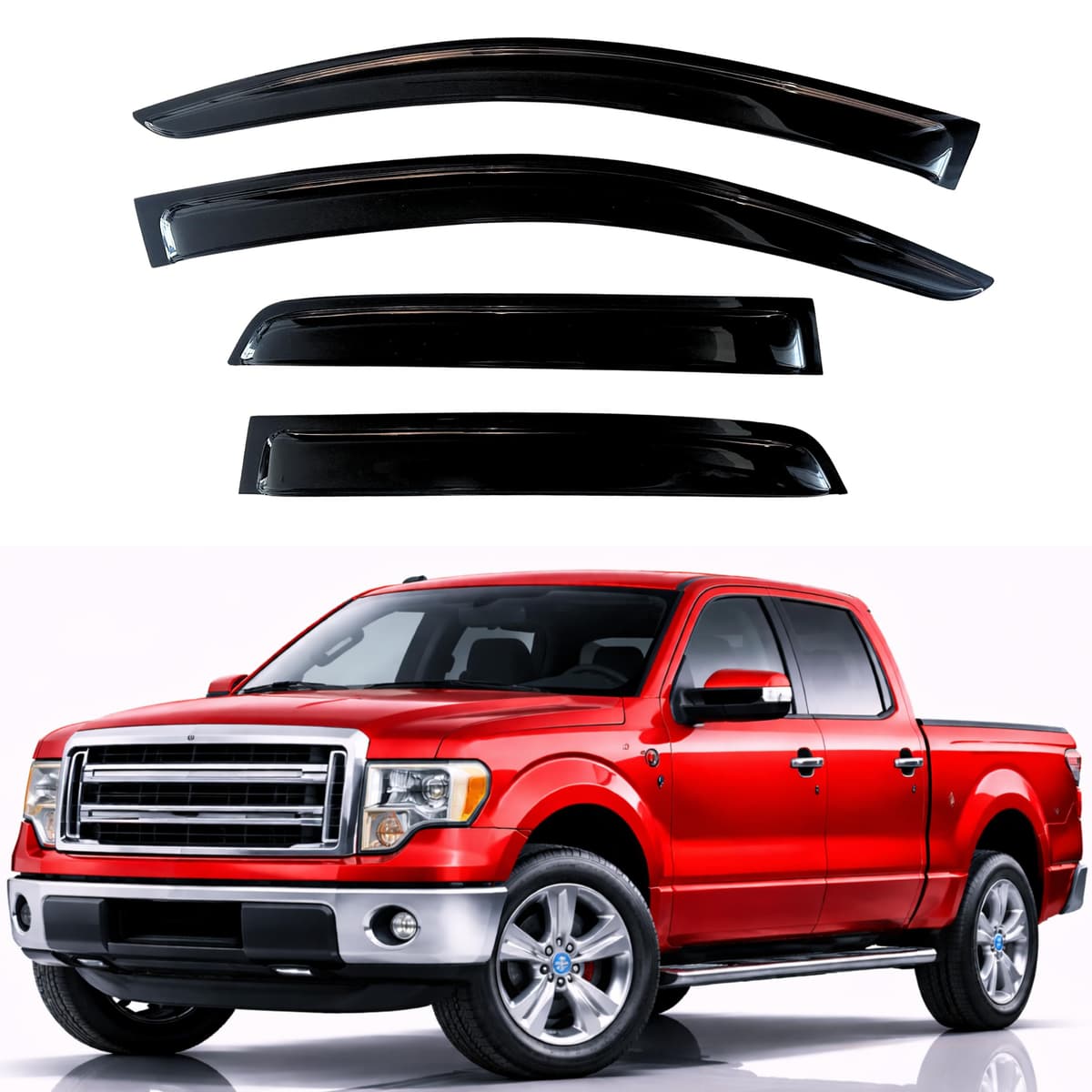 KPY Rain Guards Fit for 2006-2013 Lexus IS250 IS350, Out-Channel Window Visors Vent Wind Deflectors 4PC, Car Accessories for 06-13 Lexus is Series — view 336