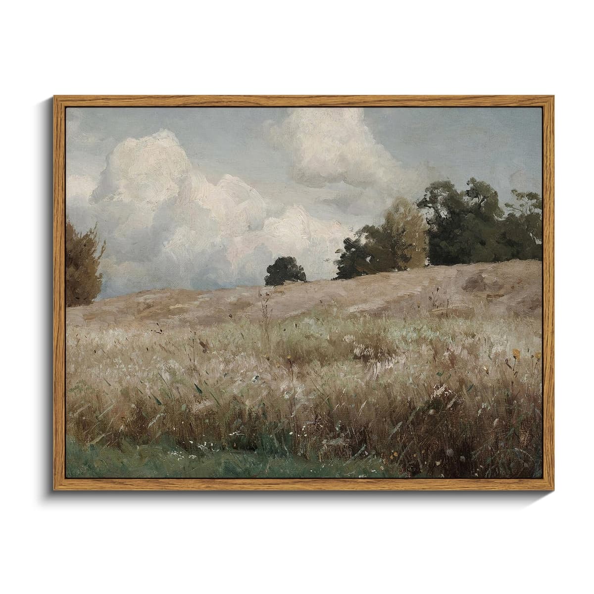 InSimSea Framed Canvas Wall Art, Meadow with Flowers Painting, Landscape for Living Room, Bedroom, Home, Bathroom Decor, 8x10 — view 38