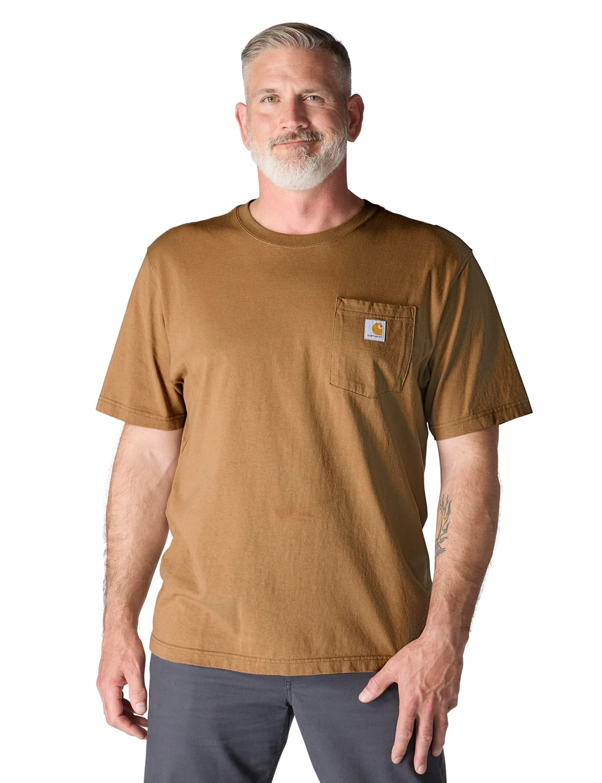 Carhartt Mens Loose Fit Heavyweight Short-Sleeve Pocket T-Shirt (Also Available in Big & Tall) CloseoutWork Utility T-Shirt — view 17