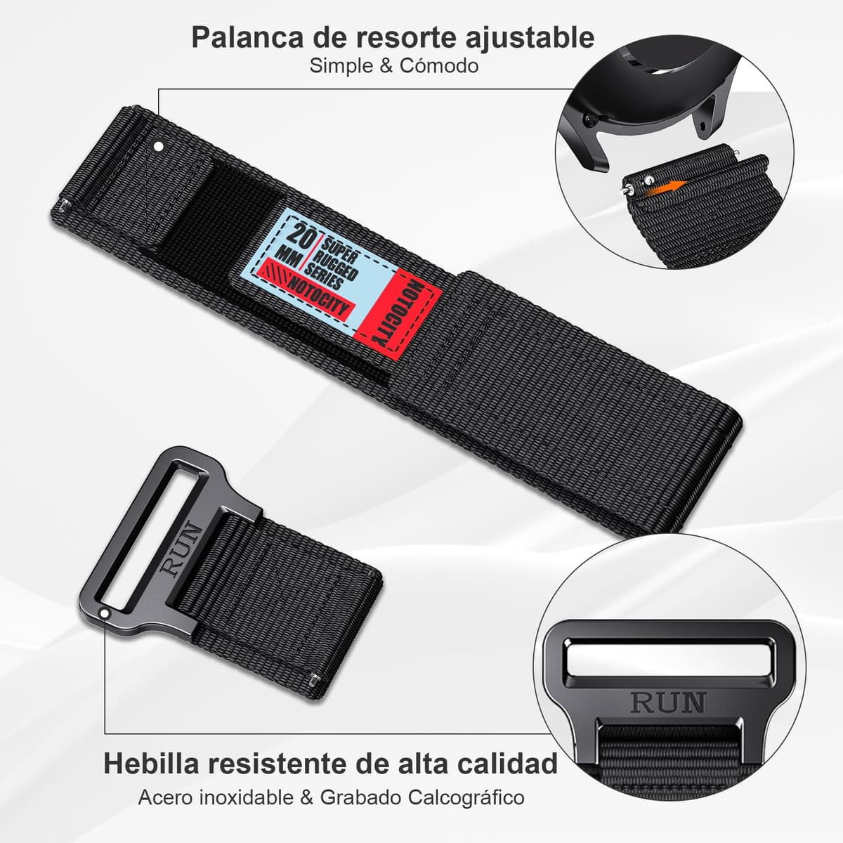 Para Samsung Galaxy Watch 7/6/5/4/5 Pro/3, 40 mm, 44 mm, 45 mm, correa de repuesto de nailon de 20 mm para Vivoactive 5/3, para Galaxy Watch 6/4 Classic 43 mm 47 mm/Active 2/Gear Sport — view 3