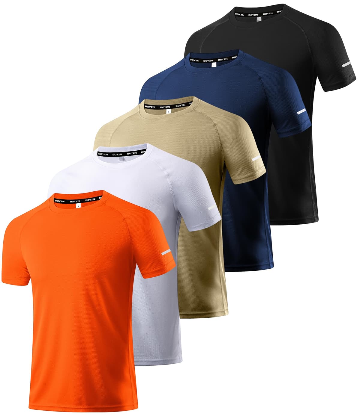 Boyzn 1, 3, 5 or 7 Pack Men's Workout Running Shirts, Dry Fit Moisture Wicking T-Shirt, Gym Athletic Short Sleeve Tee Shirts — view 23