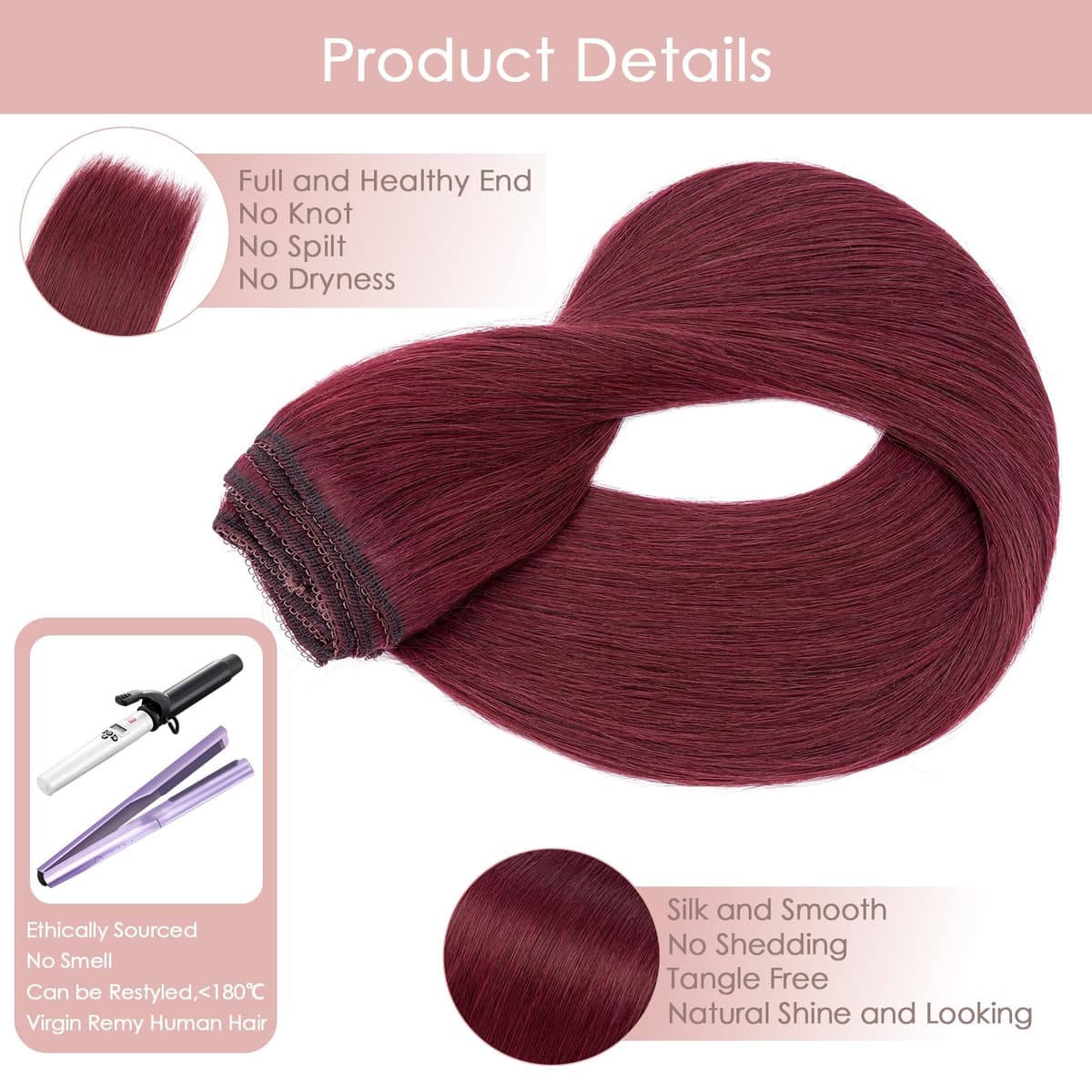 Silk-co 10inch Hair Extensions Clip in Hair Extension Human Hair #04 Medium Brown -Basic Thickness-Thin Weft- 8 Pieces Real Remy Straight Hair Extensions[50g] — view 172