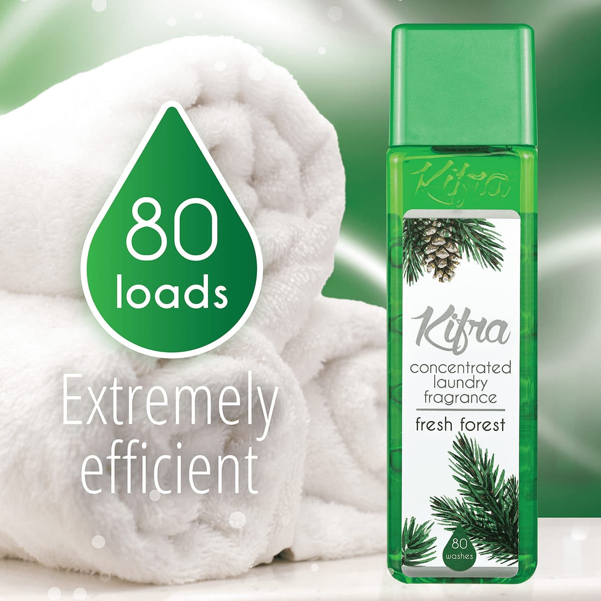 KIFRA FRESH FOREST Lavado concentrado fragancia 200ml 80 ciclos de lavado — view 4