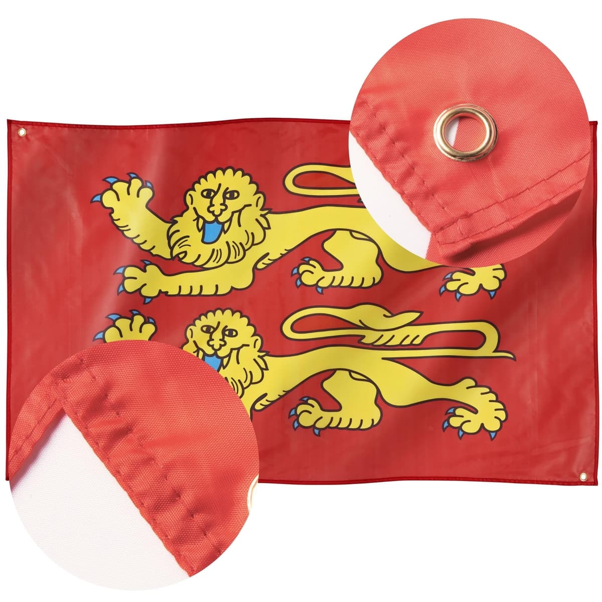 Runesol Cornwall Flag - 91x152cm, 3ft x 5ft, Cornish Flag, 4 Grommets, Eyelet in Every Corner, Premium Quality, Inside & Outside Use, Vivid Colours — view 321