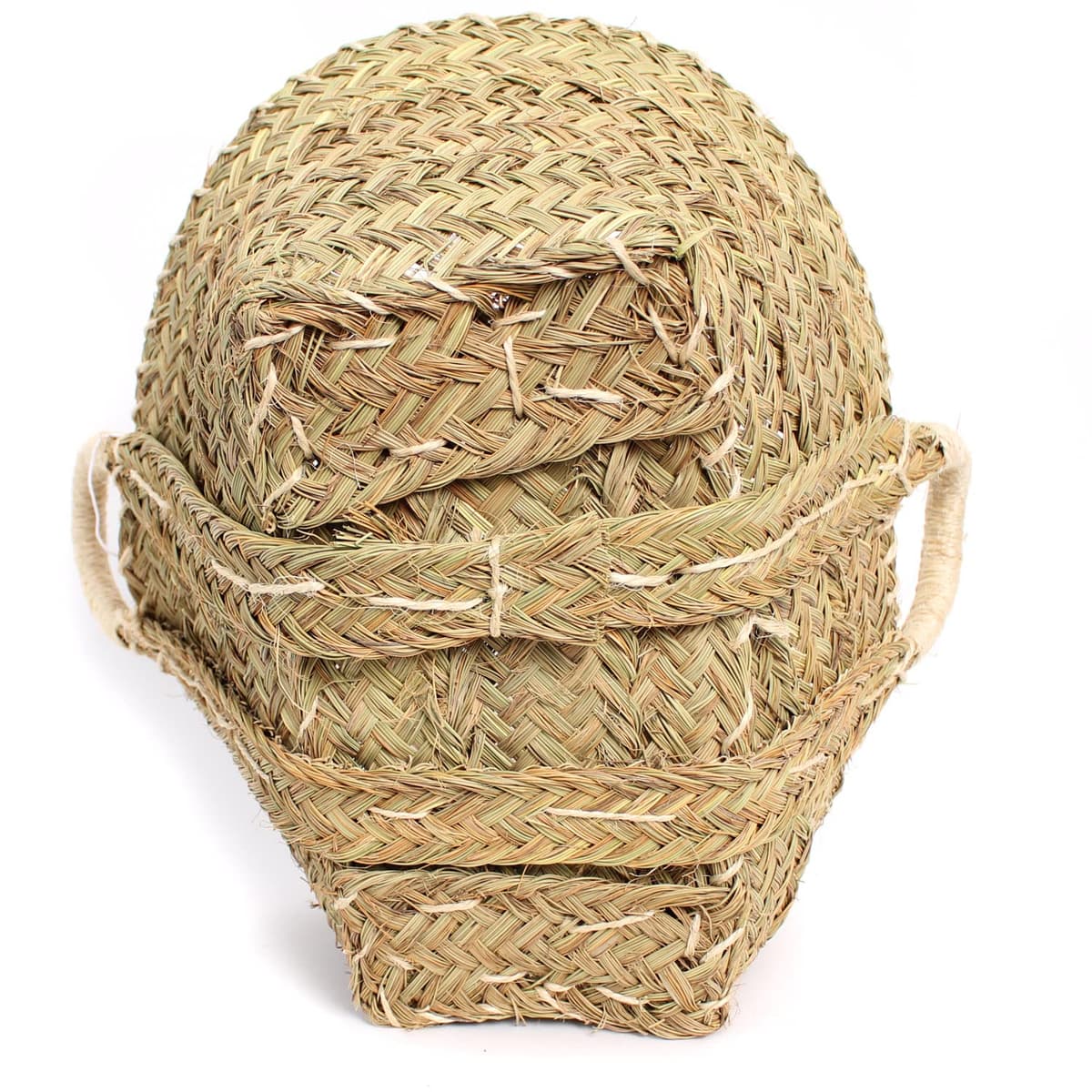 Cesta Leñero de Esparto Artesanal MUY Resistente, Ecologica y Duradera - Cesta Mimbre esparto Ideal decoración Chimeneas - Cesto para Leña Transportar y Guardar Mimbre Mediana 55 x 18 x 18 cm — view 5