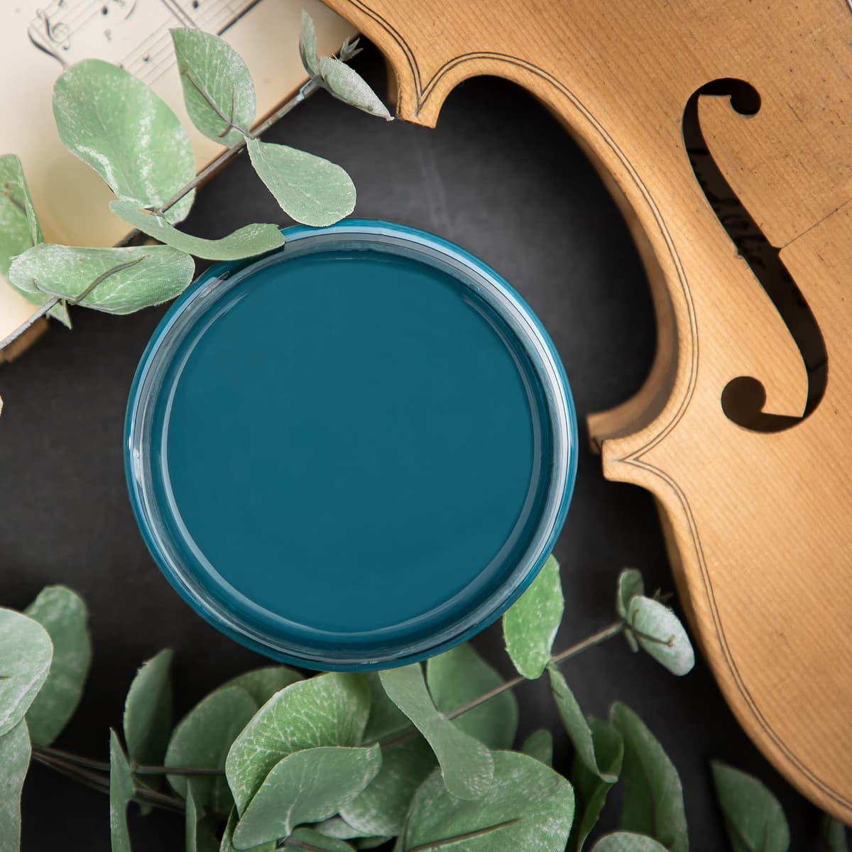 Dixie Belle Paint Company Chalk Finish Furniture Paint - Caviar (32oz) - Matte Black Chic Chalk Mineral DIY Furniture Paint — view 364