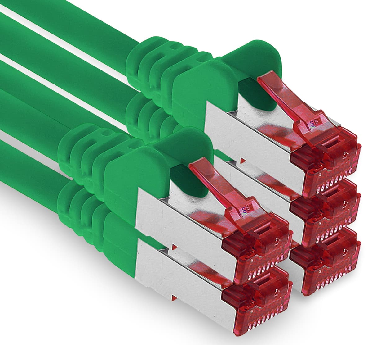 1aTTack.de - 1x 10m CAT6 patch cable S/FTP PIMF shielding CAT.6 RJ45 network cable Ethernet cable DSL LAN router switch modem patch panel - blue - 1 piece — view 33