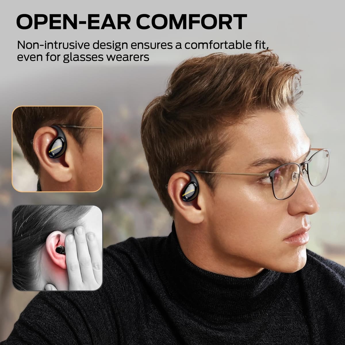 Monster Open Ear AC520 Headphones, Bluetooth 6.0 Wireless Earbuds with HiFi Sound, Open Ear Headphones with 24H Playtime, ENC Clear Call, Unique Handbag Design,IPX6 Resistance — view 3