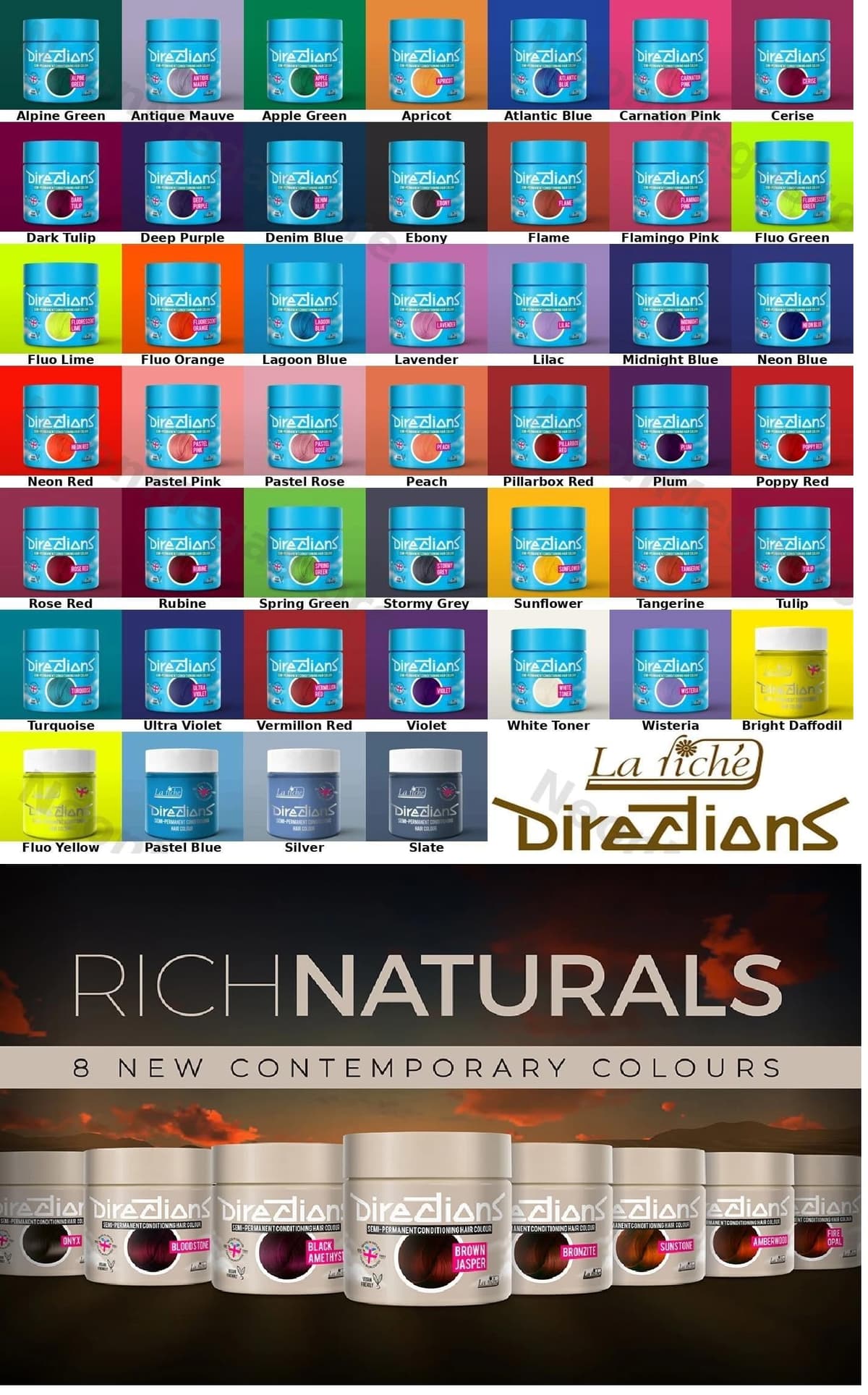 2x La Riche Directions Semi-Permanent Hair Color 100ml Tub - Violet — view 67