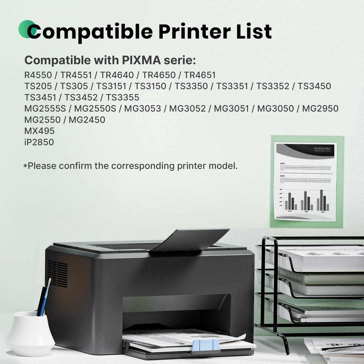 PG-545 CL-546 Ink Cartridge Replacement for Canon 545 546 XL Ink Cartridges PG-545 XL CL-546 XL for Pixma TS3150 TS3350 TS3355 TS3100 TR4550 TR4551 iP2850 MX495 MG2950 MG3050(1 Black, 1 Colour) — view 2