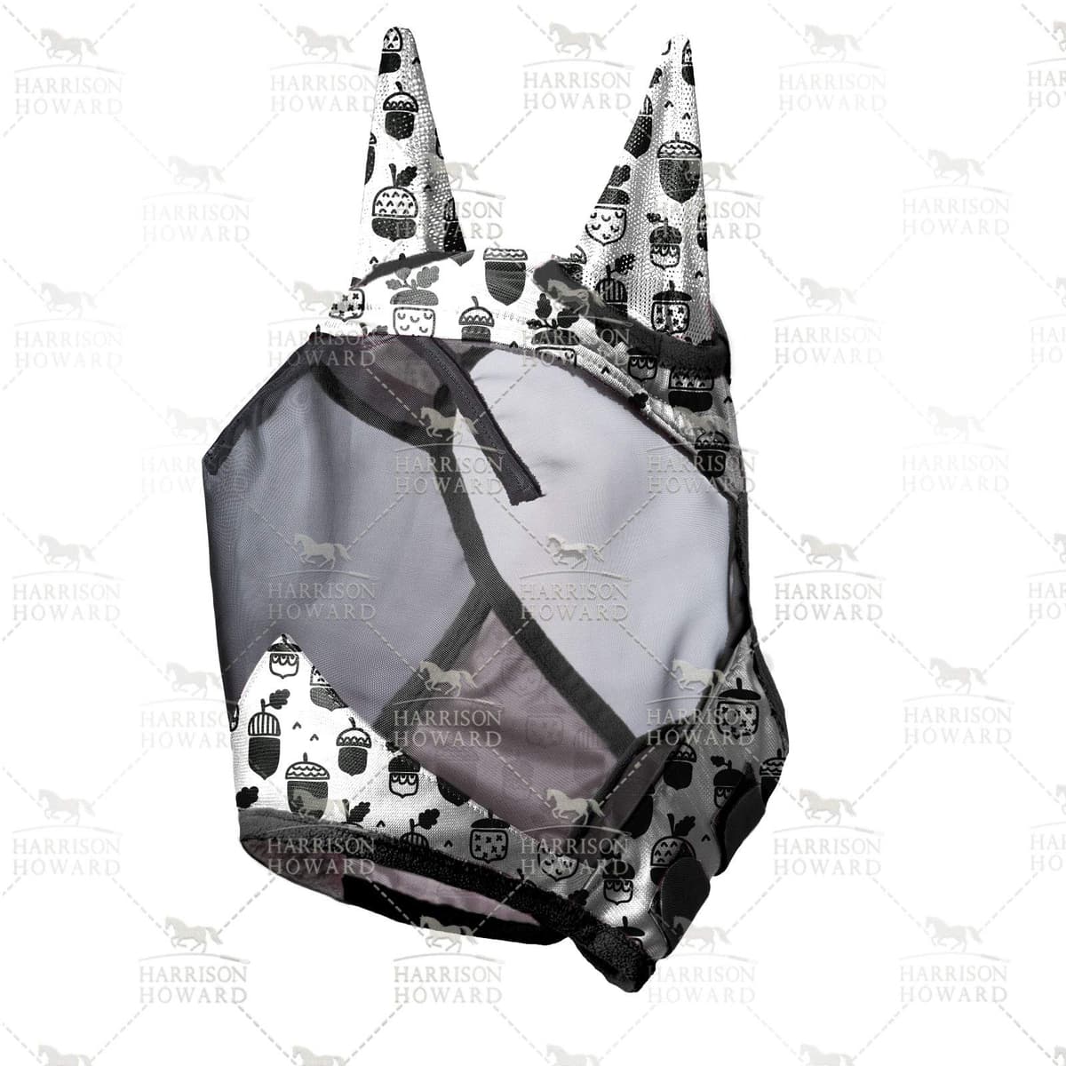 Harrison Howard CareMaster Máscara de Mosca de Caballo Estándar con Orejas Protección UV para Caballo-Pino Conos (XL) — view 2
