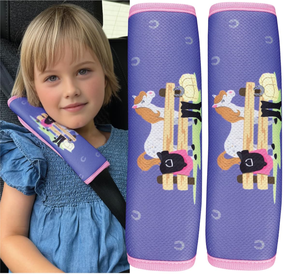 HECKBO 1x Kids Car Seat Belt Pads Seat Belt Protectors - Cars - Seat Belt Pads for Kids and Babies- Ideal for any Seat Belt Car Booster Seat Kids Bicycle — view 13