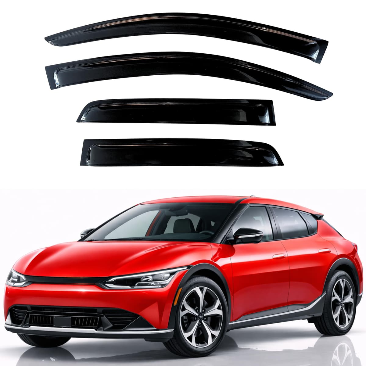 KPY Rain Guards Fit for 2006-2013 Lexus IS250 IS350, Out-Channel Window Visors Vent Wind Deflectors 4PC, Car Accessories for 06-13 Lexus is Series — view 10
