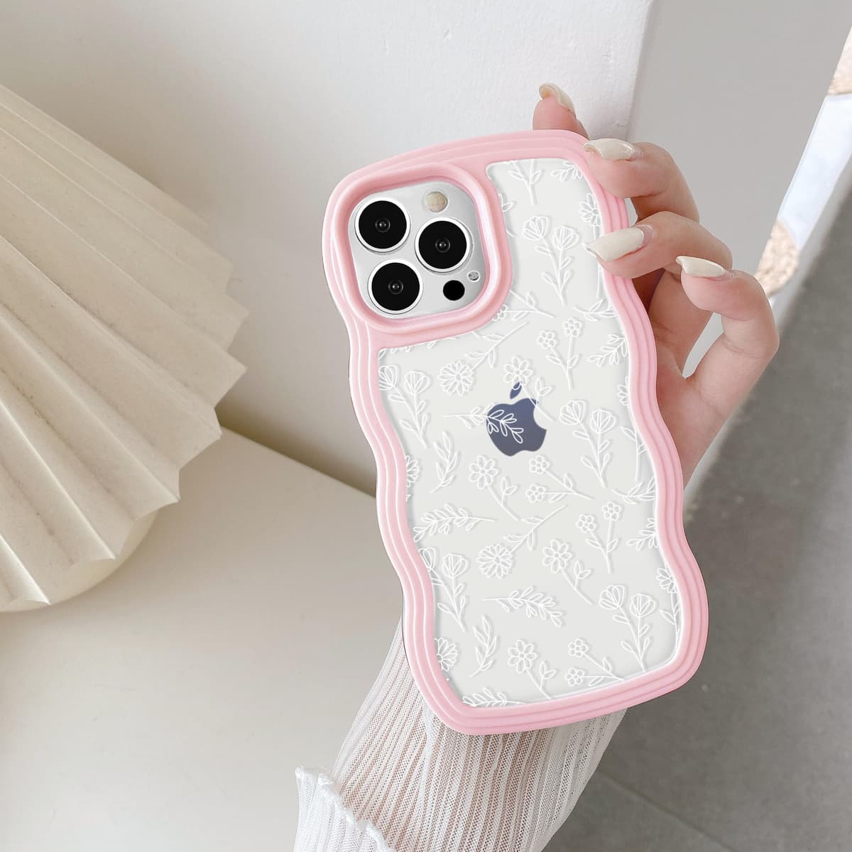 QLTYPRI Compatible with iPhone 11 Case, Cute Curly Wave Frame Clear Case for Girls Women, Transparent Soft Silicone TPU Bumper Shockproof Protective Phone Cover for iPhone 11 - Purple — view 25