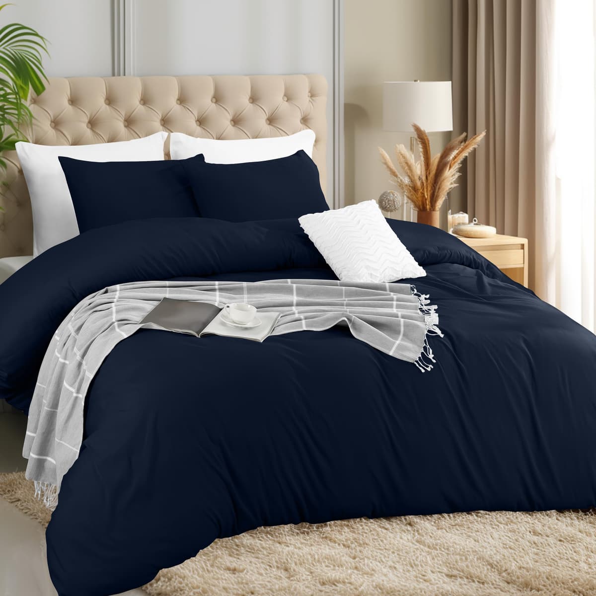 Utopia Bedding Funda Nordica Cama 180 - Microfibra Juego de Funda Nordica 240x260 cm y 2 Fundas de Almohada 65x65 cm (Blanco) — view 19