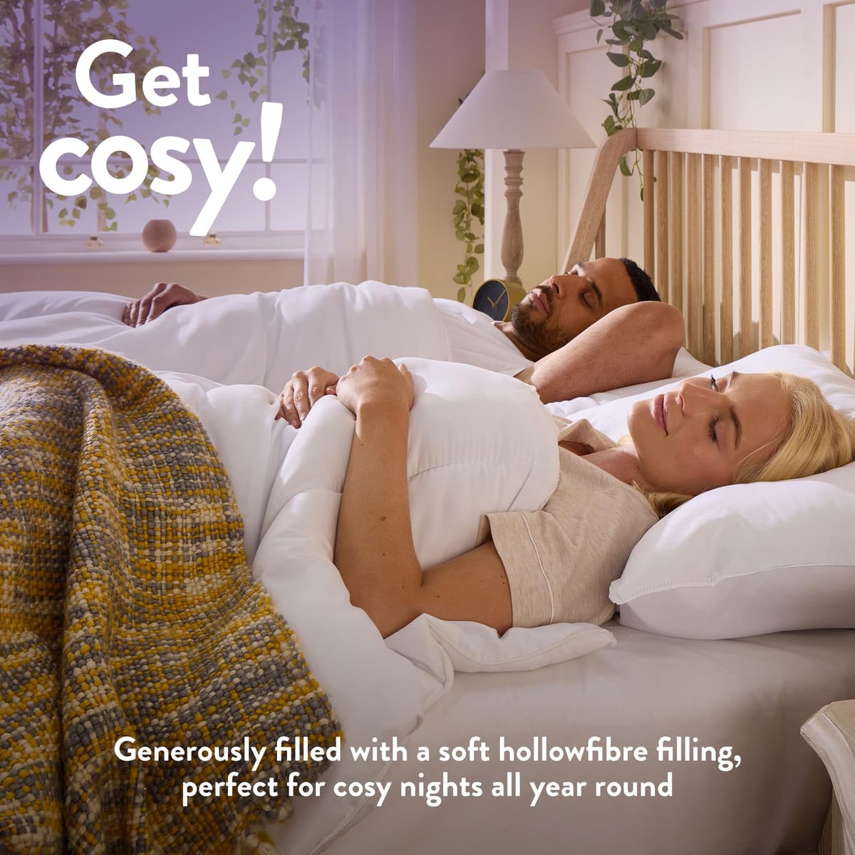 Slumberdown Cosy Nights Double Duvet 10.5 Tog - Breathable & Soft All Year-Round Double Quilt for Summer, Autumn & Winter | UK-Made, Non-Allergenic & Washable (200 x 200cm) — view 2