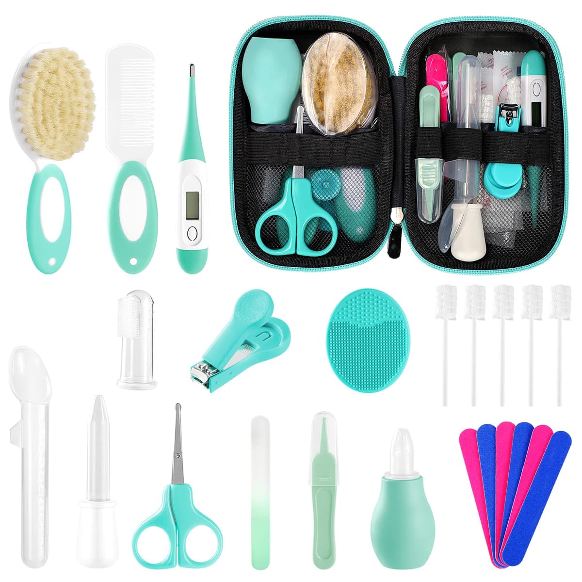 Baby Healthcare and Grooming Kit for Newborn Kids, 24PCS Upgraded Safety Baby Care Kit, Newborn Nursery Health Care Set, Baby Care Product — view 10