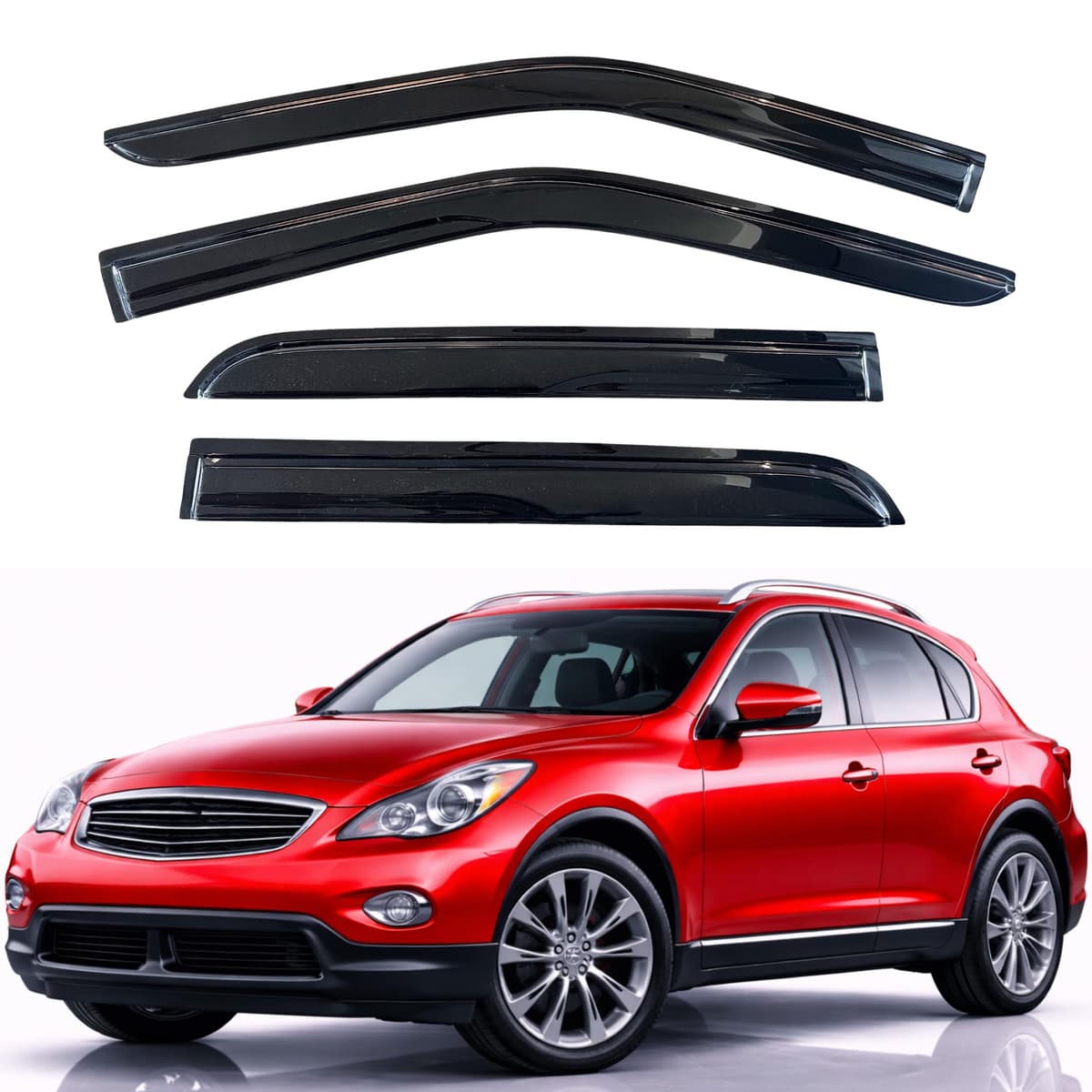 KPY Rain Guards Fit for 2006-2013 Lexus IS250 IS350, Out-Channel Window Visors Vent Wind Deflectors 4PC, Car Accessories for 06-13 Lexus is Series — view 331