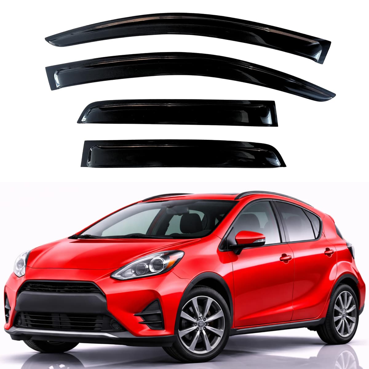 KPY Rain Guards Fit for 2006-2013 Lexus IS250 IS350, Out-Channel Window Visors Vent Wind Deflectors 4PC, Car Accessories for 06-13 Lexus is Series — view 90