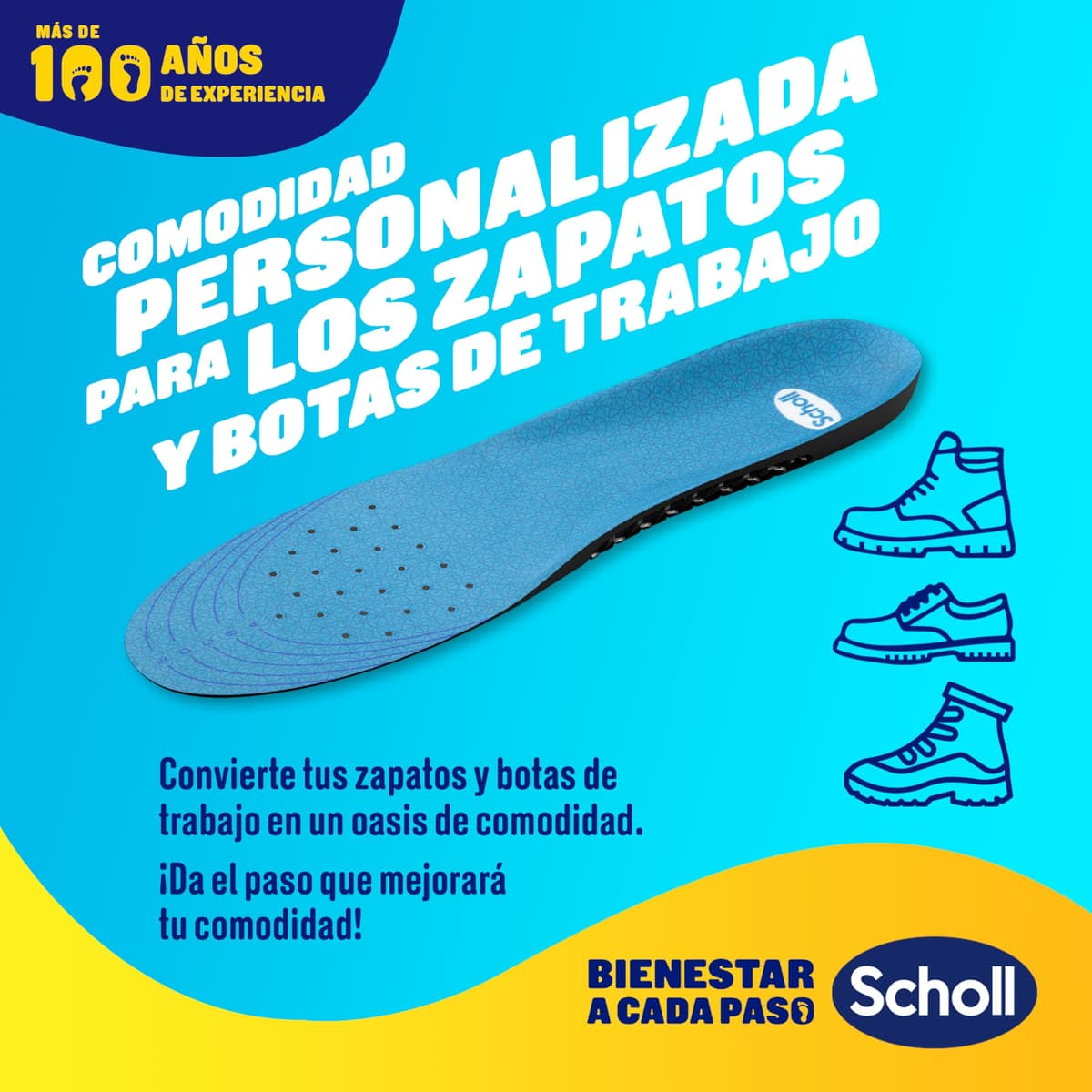 Scholl GelActiv Profesional Plantillas de Gel para Hombre - Botas y Zapatos de Trabajo, Comodidad Superior y Absorción de Impactos con Tecnología GelWave, Amortiguación Todo el Día, Talla 40-46.5 — view 4