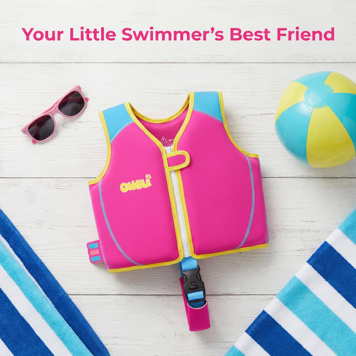 OSHYLE Chaleco de Natación de Neopreno de la Marca Premium para Niños - Flotador para el Aprendizaje de la Natación Ideal para Niños — view 2