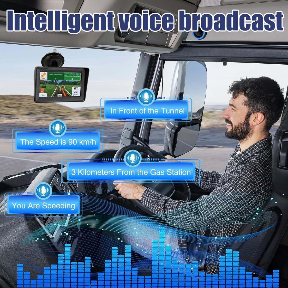 5 Inch Sat Nav for Car Truck HGV Lorry, 2025 UK & Europe Maps GPS Navigation with Lifetime Free Updates, HD Touchscreen, Speed Camera Alerts, Postcode Search, Voice Guidance, POIs — view 5