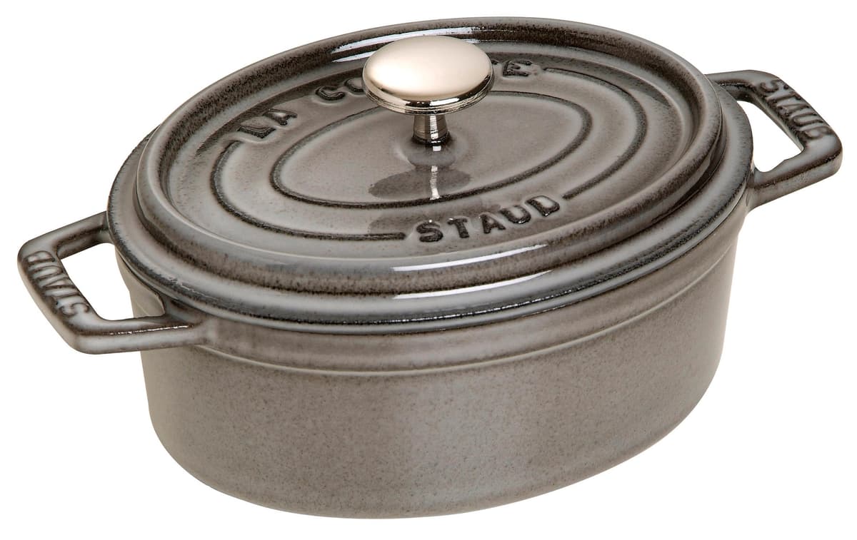 STAUB Cacerola/Cocotte de Hierro Fundido Ovalada, 17 cm, 1 L, Gris grafito