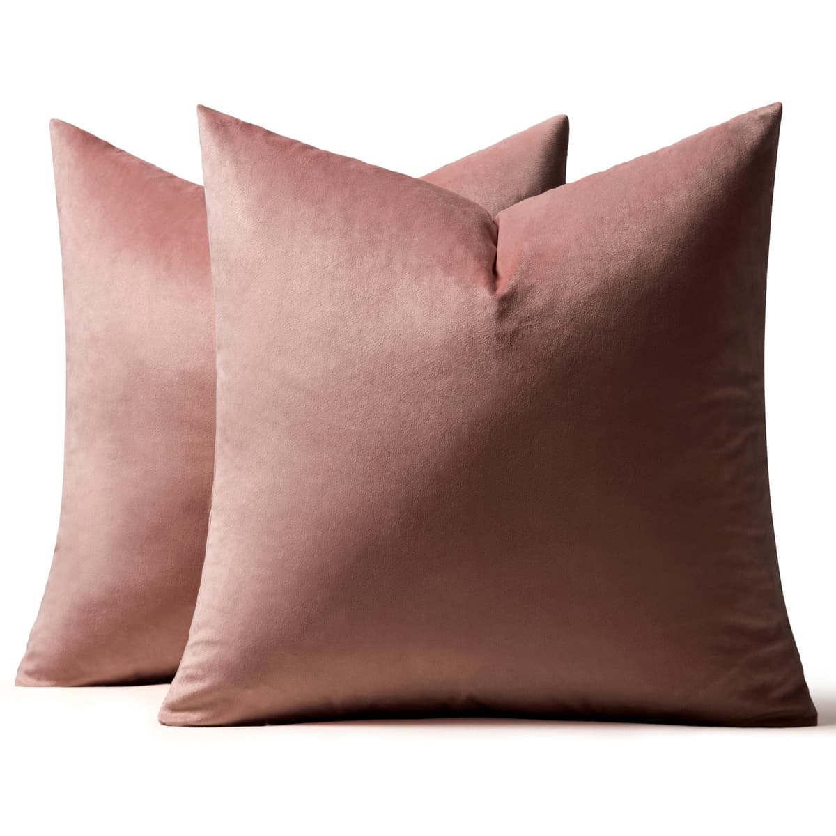 MIULEE Pack of 2 Fall Velvet Soft Solid Decorative Throw Pillow Covers Square Cushion Cases for Sofa Couch Bedroom Living Room Car Home Decor 18 x 18 Inch 45 x 45 cm Orange — view 58