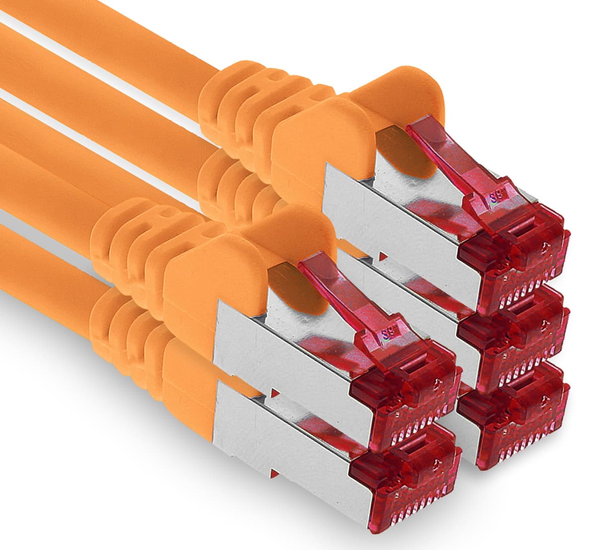 1aTTack.de - 1x 10m CAT6 patch cable S/FTP PIMF shielding CAT.6 RJ45 network cable Ethernet cable DSL LAN router switch modem patch panel - blue - 1 piece — view 18