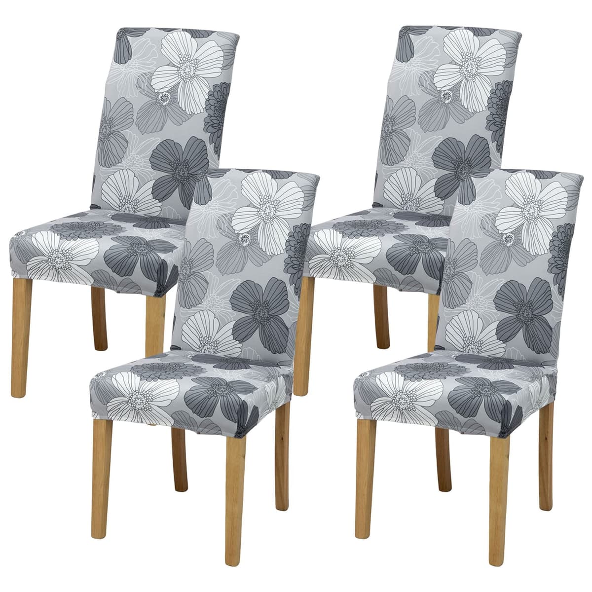Dining Room Chair Covers Slipcovers Set of 4, Stretch Removable Washable Dining Chair Protector Decoration Cover Seat Slipcover for Hotel, Ceremony, Banquet, Kitchen, Restaurant, Home — view 38