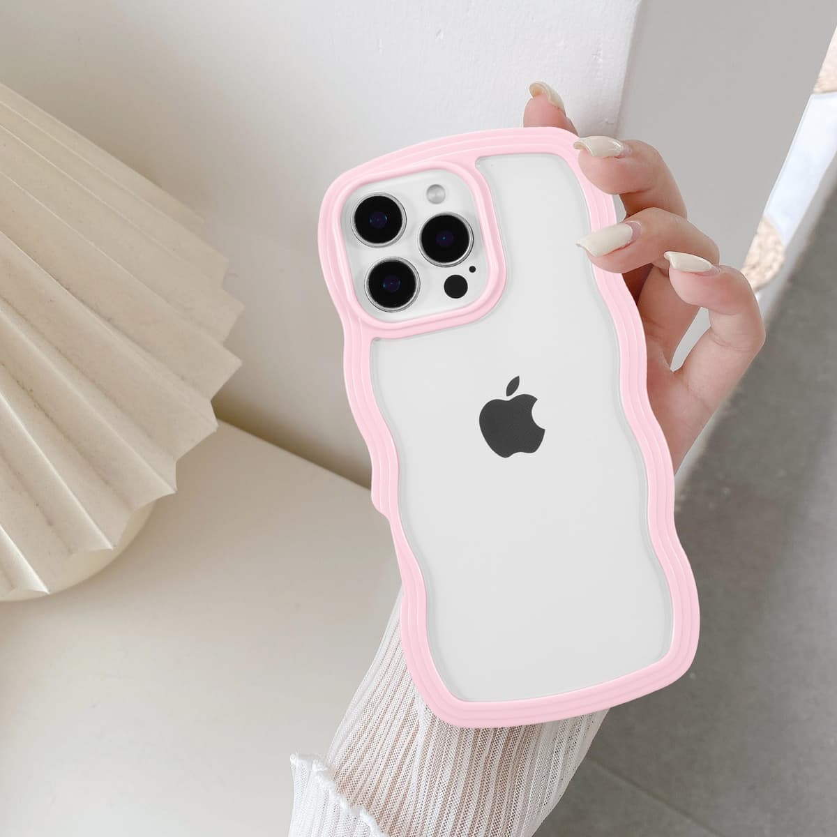 QLTYPRI Compatible with iPhone 11 Case, Cute Curly Wave Frame Clear Case for Girls Women, Transparent Soft Silicone TPU Bumper Shockproof Protective Phone Cover for iPhone 11 - Purple — view 42