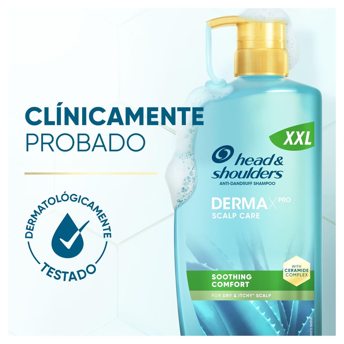 H&S DermaXPro Soothing Shampoo 800ml with Aloe Vera Extract and Ceramide Complex Relieves Dry and Itchy Scalp Helps Strengthen Skin Barrier — view 8