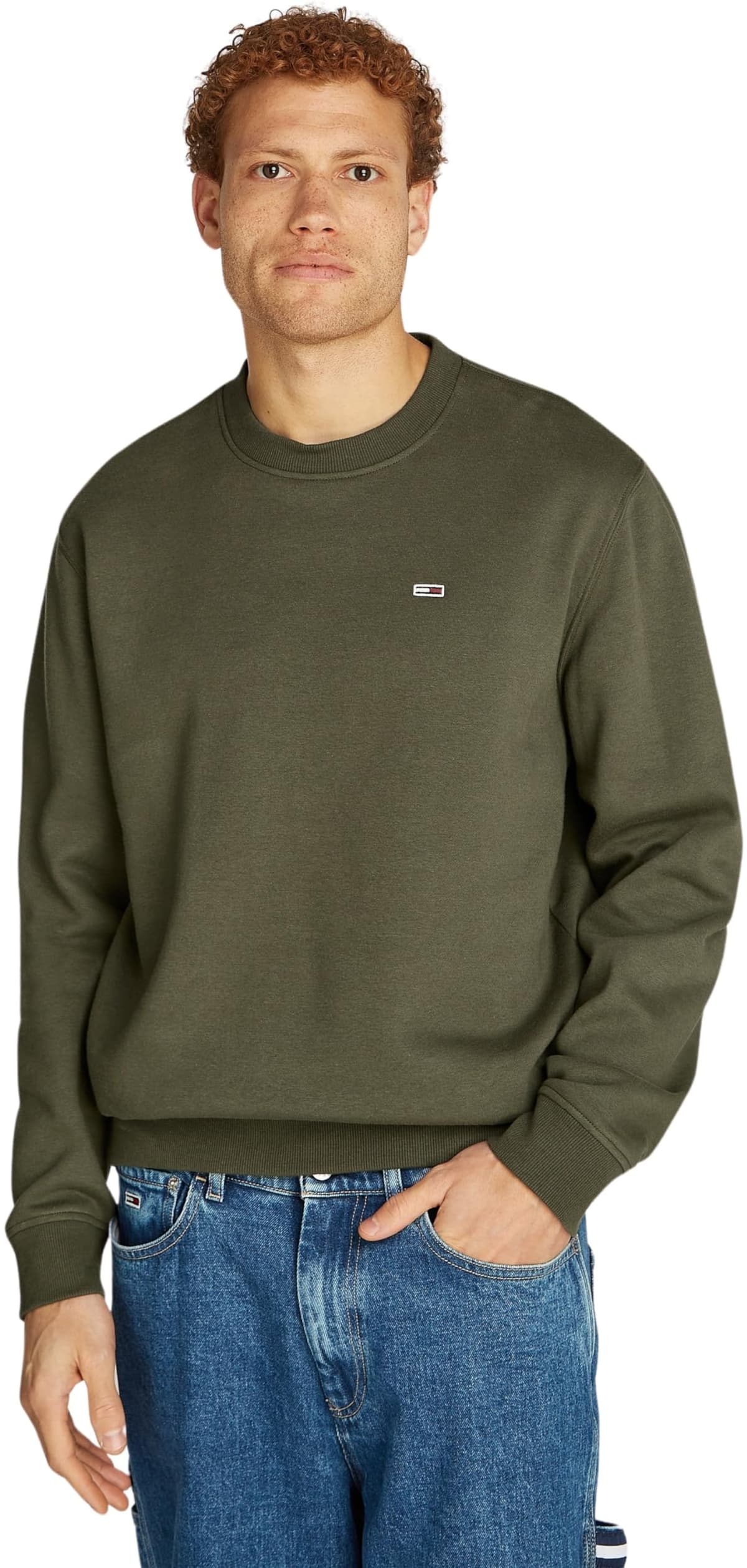 Tommy Jeans Sudadera Hombre Regular Fit Flag Fleece con Cuello Redondo — view 14