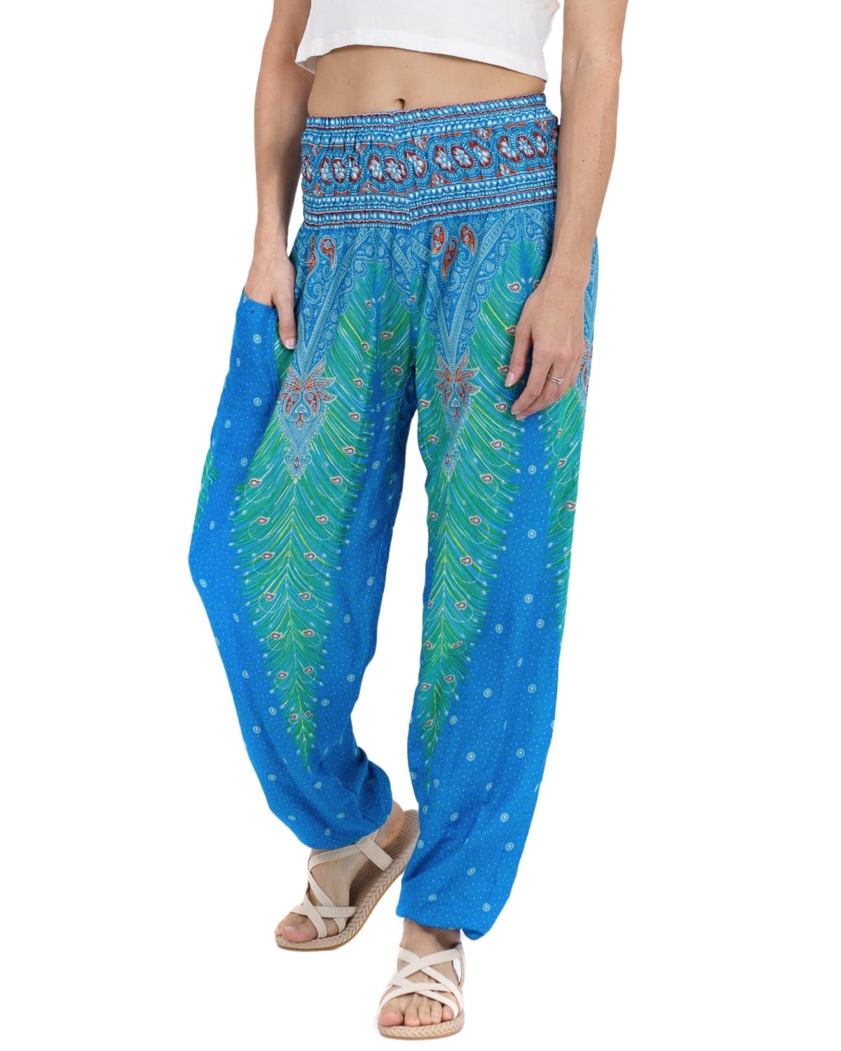 Lofbaz Harem Pants for Women Yoga Boho Hippie Clothing Womens Palazzo Bohemian Pajama Trousers Beach Indian Gypsy Genie Clothes — view 37