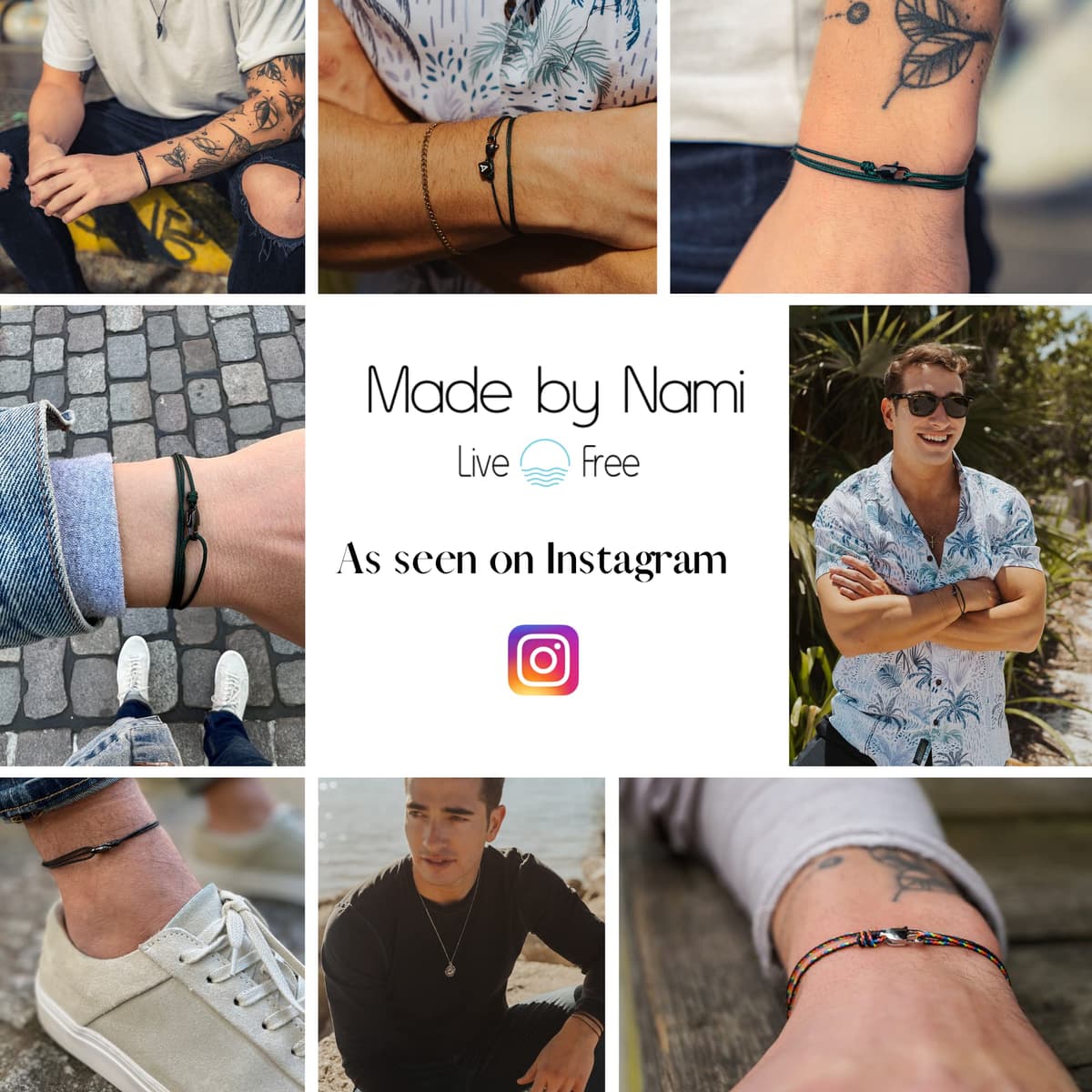 Made by Nami Pulsera Fina para Hombres y Mujeres con Cierre de Mosquetón Hecha a Mano - Joyería Marítima para Surfistas - Pulsera de Tela Minimalista - 100% Impermeable y Ajustable (Vino Rojo Negro) — view 8