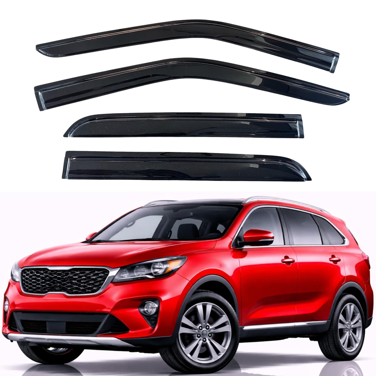 KPY Rain Guards Fit for 2006-2013 Lexus IS250 IS350, Out-Channel Window Visors Vent Wind Deflectors 4PC, Car Accessories for 06-13 Lexus is Series — view 32